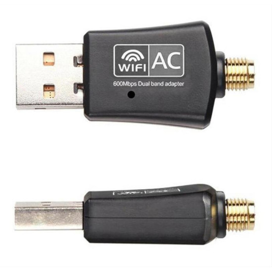 POWERTECH ασύρματος USB αντάπτορας PT-1042, 600Mbps, 2.4/5GHz