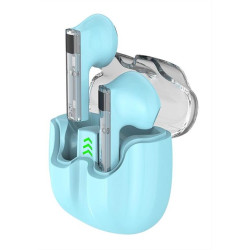 CELEBRAT earphones με θήκη φόρτισης TWS-W27, True Wireless, μπλε