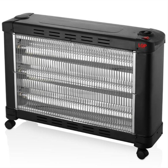 LGP MAXI ELECTRICAL QUARTZ HEATER 3-BARRED 2100W BLACK LGP112631 LGP MAXI ELECTRICAL QUARTZ HEATER 3-BARRED 2100W BLACK LGP112631