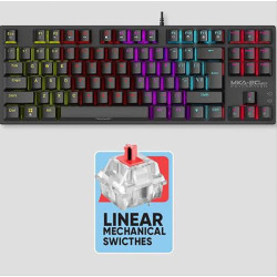 ARMAGGEDDON MECHANICAL KEYBOARD MKA-2C NEO BLACK LINEAR RED SWITCH MKA-2C-NBL ARMAGGEDDON MECHANICAL KEYBOARD MKA-2C NEO BLACK LINEAR RED SWITCH MKA-2C-NBL