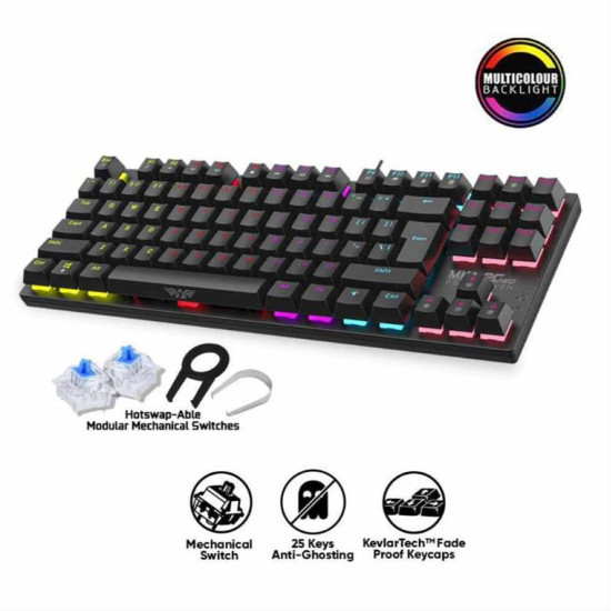 ARMAGGEDDON MECHANICAL KEYBOARD MKA-2C NEO BLACK LINEAR RED SWITCH MKA-2C-NBL