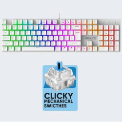 ARMAGGEDDON MECHANICAL KEYBOARD MKA-7C PHYCHEAGLE WHITE MKA-7C-WHT ARMAGGEDDON MECHANICAL KEYBOARD MKA-7C PHYCHEAGLE WHITE MKA-7C-WHT