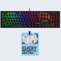 ARMAGGEDDON MECHANICAL KEYBOARD MKA-7C PHYCHEAGLE BLACK MKA-7C-BLK ARMAGGEDDON MECHANICAL KEYBOARD MKA-7C PHYCHEAGLE BLACK MKA-7C-BLK