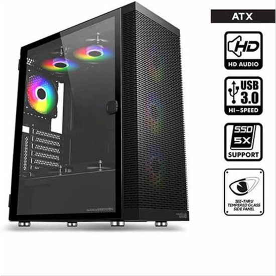 ARMAGGEDDON GAMING PC CASE TESSARAXX APEX 8 AIR E-ATX MESH DESIGN FRONT PANEL BLACK APEX8AIRB ARMAGGEDDON GAMING PC CASE TESSARAXX APEX 8 AIR E-ATX MESH DESIGN FRONT PANEL BLACK APEX8AIRB
