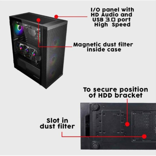 ARMAGGEDDON GAMING PC CASE TESSARAXX APEX 8 AIR E-ATX MESH DESIGN FRONT PANEL BLACK APEX8AIRB ARMAGGEDDON GAMING PC CASE TESSARAXX APEX 8 AIR E-ATX MESH DESIGN FRONT PANEL BLACK APEX8AIRB