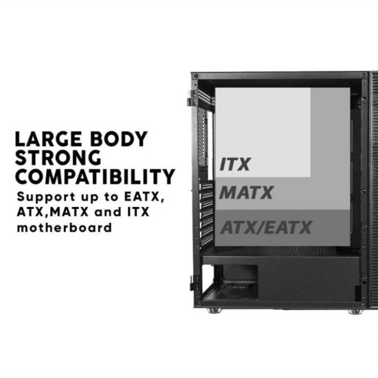 ARMAGGEDDON GAMING PC CASE TESSARAXX APEX 7 E-ATX BLACK APEX7B ARMAGGEDDON GAMING PC CASE TESSARAXX APEX 7 E-ATX BLACK APEX7B
