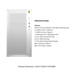 ARMAGGEDDON GAMING PC CASE FULL ATX TESSARAXX CORE 13 AIR WHITE CORE13AIRW ARMAGGEDDON GAMING PC CASE FULL ATX TESSARAXX CORE 13 AIR WHITE CORE13AIRW