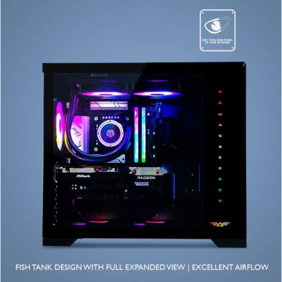 ARMAGGEDDON GAMING PC CASE FULL ATX TESSARAXX CORE 13 AIR BLACK CORE13AIRB ARMAGGEDDON GAMING PC CASE FULL ATX TESSARAXX CORE 13 AIR BLACK CORE13AIRB