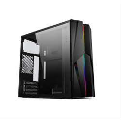 ARMAGGEDDON GAMING PC CASE MATX WITH RGB EFFECTS BLACK TRON1XB