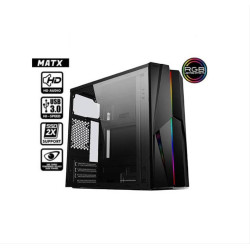 ARMAGGEDDON GAMING PC CASE MATX WITH RGB EFFECTS BLACK TRON1XB ARMAGGEDDON GAMING PC CASE MATX WITH RGB EFFECTS BLACK TRON1XB