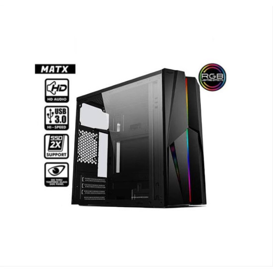 ARMAGGEDDON GAMING PC CASE MATX WITH RGB EFFECTS BLACK TRON1XB ARMAGGEDDON GAMING PC CASE MATX WITH RGB EFFECTS BLACK TRON1XB
