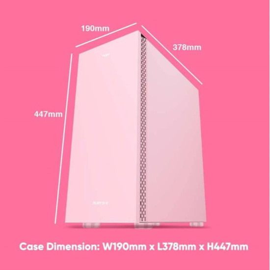ARMAGGEDDON RUBY B-V ATX GAMING PC CASE  PINK RUBY-BV