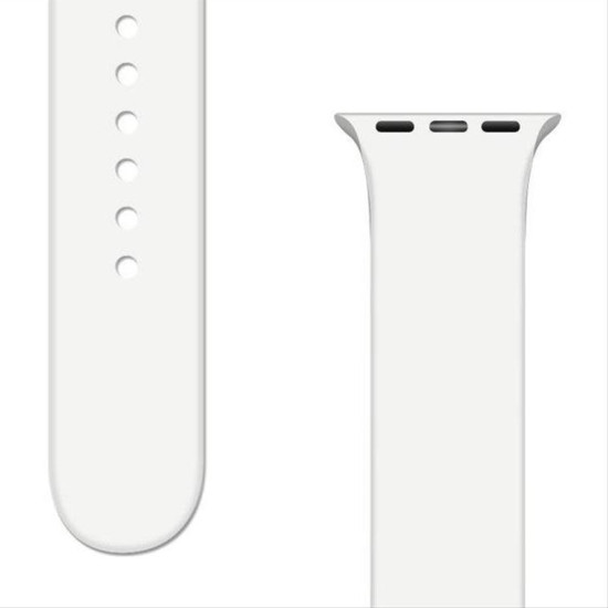 Silicone Strap APS Silicone Watch Band Ultra / 8/7/6/5/4/3/2 / SE (45/44 / 42mm) Strap White