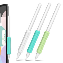 Stoyobe Silicone Holder Set for Apple Pencil 1 / 2 Huawei M-Pencil Turquoise+Light Green+White (3 Pack)