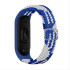 Strap Fabric replacement band strap for Xiaomi Mi Band 6/5/4/3 braided  bracelet blue-white