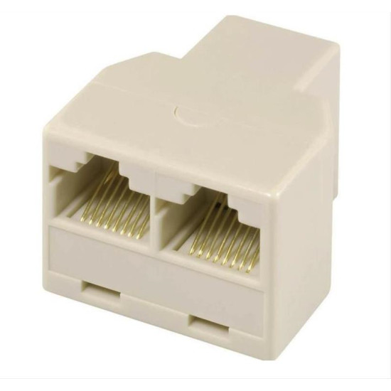 POWERTECH Αντάπτορας RJ45 (F) σε 2x RJ45 (F) CAB-N128, λευκό