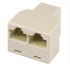 POWERTECH Αντάπτορας RJ45 (F) σε 2x RJ45 (F) CAB-N128, λευκό