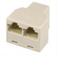 POWERTECH Αντάπτορας RJ45 (F) σε 2x RJ45 (F) CAB-N128, λευκό