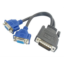 POWERTECH αντάπτορας DMS-59 σε 2x VGA CAB-DMS002, 0.20m, μαύρος POWERTECH αντάπτορας DMS-59 σε 2x VGA CAB-DMS002, 0.20m, μαύρος