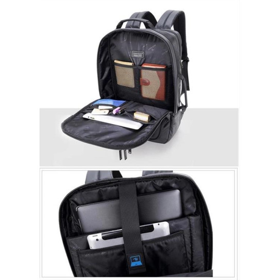ARCTIC HUNTER τσάντα πλάτης 1500362 με θήκη laptop 15.6", μαύρη
