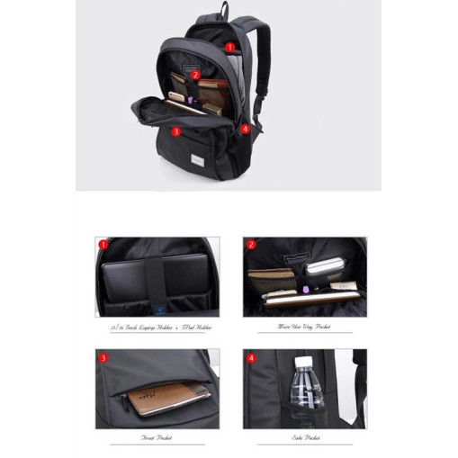 ARCTIC HUNTER τσάντα πλάτης 20005-BK με θήκη laptop, αδιάβροχη, μαύρη ARCTIC HUNTER τσάντα πλάτης 20005-BK με θήκη laptop, αδιάβροχη, μαύρη