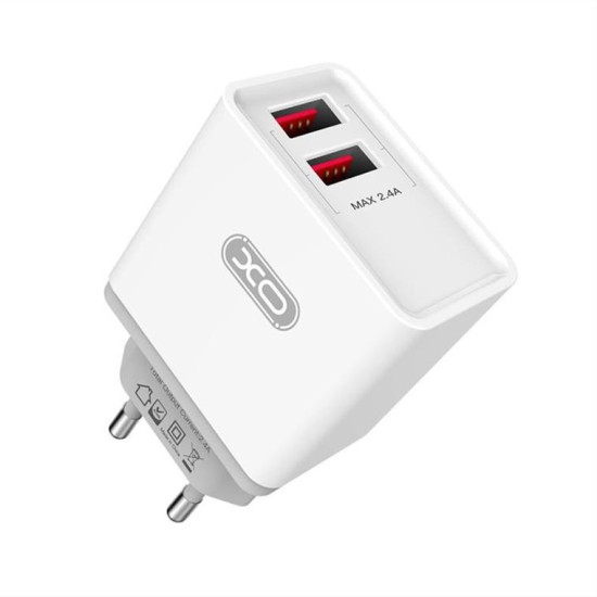 XO L31 Travel Adapter 2Usb 2.4A White