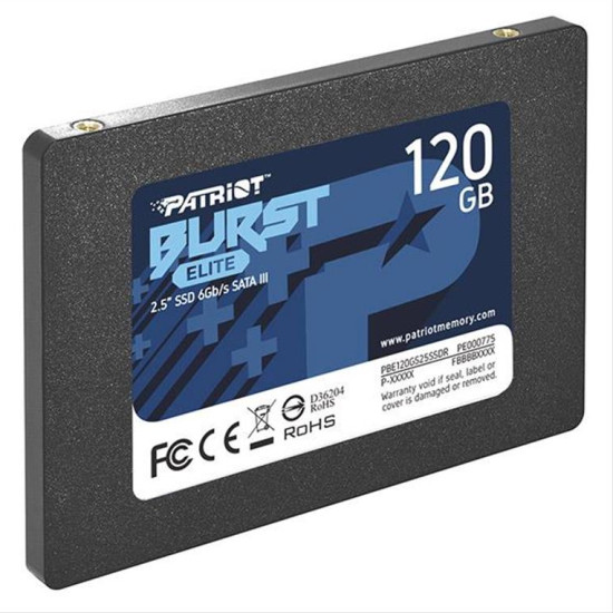 SSD PATRIOT PBE120GS25SSDR BURST ELITE 120GB 2.5'' SATA 3 SSD PATRIOT PBE120GS25SSDR BURST ELITE 120GB 2.5'' SATA 3