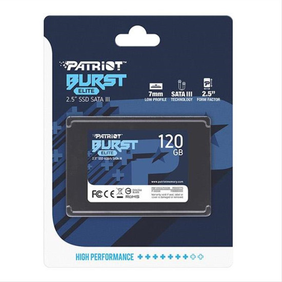 SSD PATRIOT PBE120GS25SSDR BURST ELITE 120GB 2.5'' SATA 3 SSD PATRIOT PBE120GS25SSDR BURST ELITE 120GB 2.5'' SATA 3
