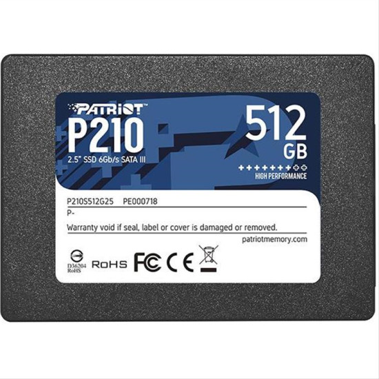SSD PATRIOT P210S512G25 P210 512GB 2.5'' SATA 3