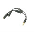 POWERTECH Splitter 3.5mm σε 2x 3.5mm CAB-J030, Volume Control, 0.20m