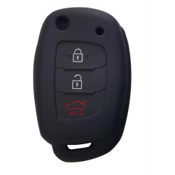 Θήκη κλειδιού για αυτοκίνητα Hyundai 1007-01, εύκαμπτη, μαύρη