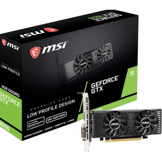 VGA NV MSI GTX 1650 4GT LP OC