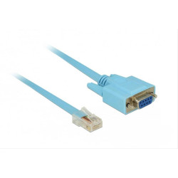 DELOCK Καλώδιο Serial RS-232 DB9 female σε RJ45 male, 1m, μπλε