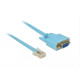 DELOCK Καλώδιο Serial RS-232 DB9 female σε RJ45 male, 1m, μπλε