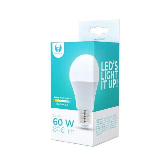 LED bulb E27 A60 10W 230V 3000K 806lm Forever Light RTV003455