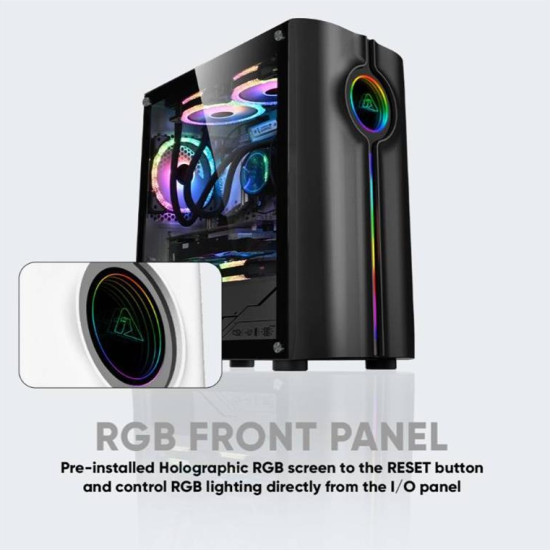 ARMAGGEDDON PC CASE TRON HOLO 3 MATX BLACK - HOLO3B ARMAGGEDDON PC CASE TRON HOLO 3 MATX BLACK - HOLO3B