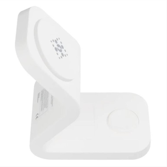 Wireless charger Qi 3in1 15W B16 working with MagSafe white