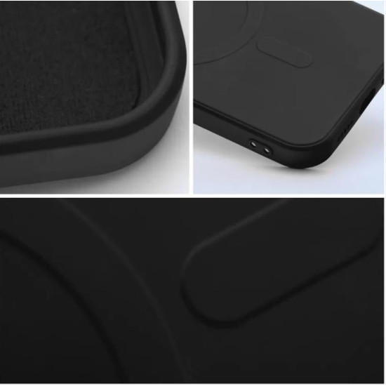 Silicone Mag Cover case for IPHONE 12 black