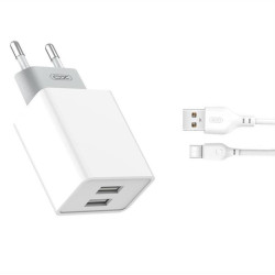 XO wall charger L65 2x USB 2,4A white + USB-C cable GSM103076 XO wall charger L65 2x USB 2,4A white + USB-C cable GSM103076