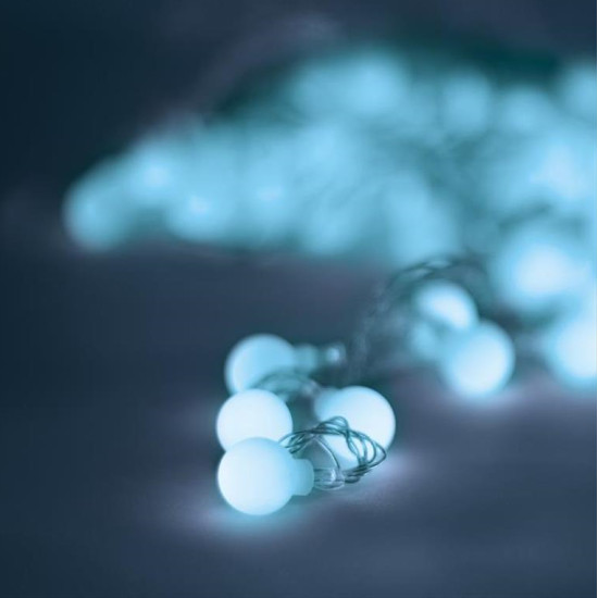 String Light LED FROSTED BALLS FB102 10m 100 balls cold white 230V Forever Light RTV100183