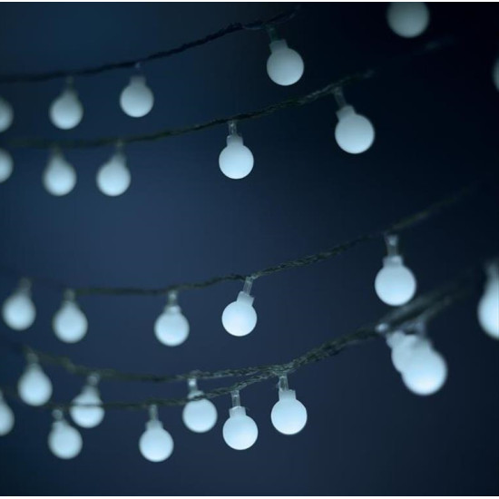 String Light LED FROSTED BALLS FB102 10m 100 balls cold white 230V Forever Light RTV100183