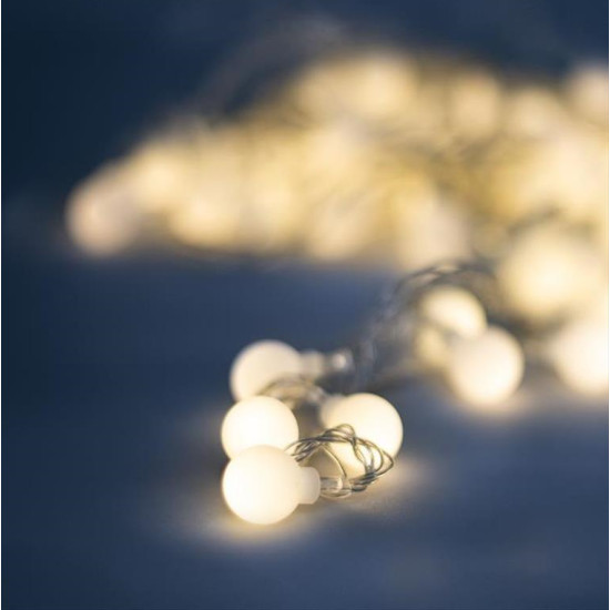 String Light LED FROSTED BALLS FB51 5m 30 balls warm white 230V Forever Light RTV100235