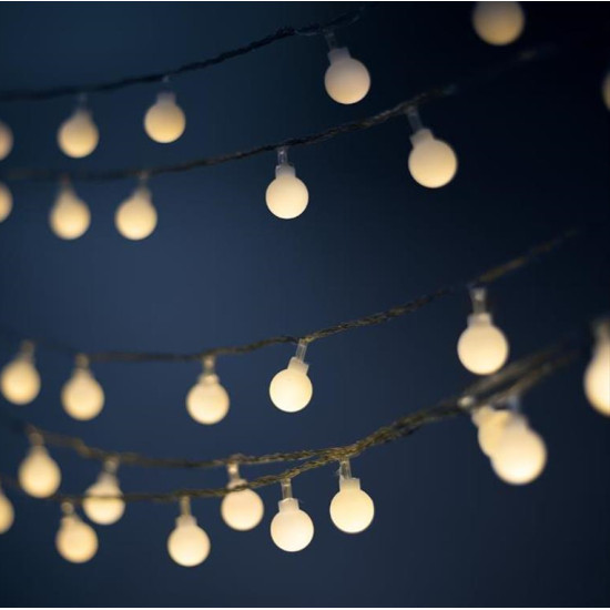 String Light LED FROSTED BALLS FB51 5m 30 balls warm white 230V Forever Light RTV100235