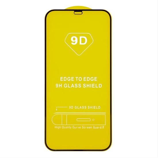 Tempered Glass 9D iPhone 12 Mini 5,4" black frame OEM0101025