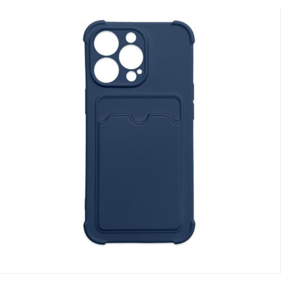 Card Armor Case cover for iPhone 13 card wallet Air Bag armored housing navy blue