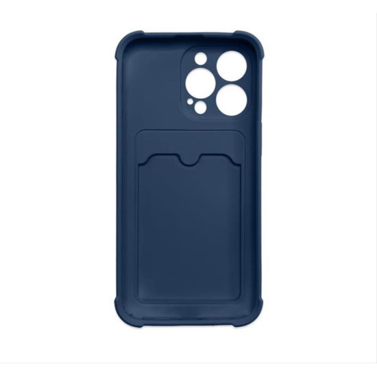 Card Armor Case cover for iPhone 13 card wallet Air Bag armored housing navy blue