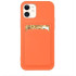 Card Case silicone wallet case with card holder documents for iPhone 13 orange