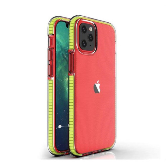 Spring Case clear TPU gel protective cover with colorful frame for iPhone 13 yellow Spring Case clear TPU gel protective cover with colorful frame for iPhone 13 yellow