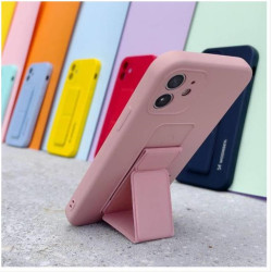 Wozinsky Kickstand Case Silicone Cover with Stand iPhone SE 2022 / SE 2020 / iPhone 8 / iPhone 7 pink