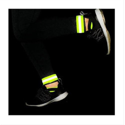 Reflective strap armband for bike running jogging velcro 4cm yellow Reflective strap armband for bike running jogging velcro 4cm yellow